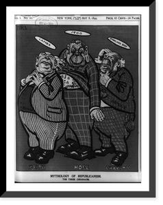 Historic Framed Print, Mythology of Republicanism. The three (dis)graces,  17-7/8" x 21-7/8"