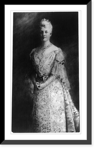 Mrs. John Brooks Henderson, Jr., three-quarter length protrait, standing, facing front, Antique Print