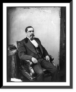 Alonzo Jacob Ransier, Afro-American congressman, three-quarter length portrait, seated by small table, facing right, Antique Wall Art