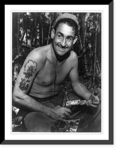 Black & White Photo - S/Sgt. LeRoy Norton, the ex-lumberjack from Bend