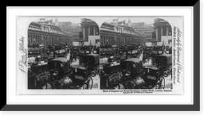 Historic Framed Print, Bank of England and Royal Exchange, Jubilee Week, London, England,  17-7/8" x 21-7/8"