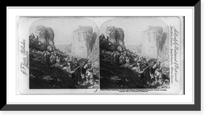 Historic Framed Print, Armed monks gathering wood for the Meteora monasteries during the Turkish invasion,  17-7/8" x 21-7/8"