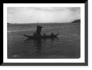 Historic Framed Print, A Kwakiutl canoe,  17-7/8" x 21-7/8"