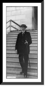 Historic Framed Print, [Le Baron Bradford Colt, full-length portrait, walking down steps, facing front],  17-7/8" x 21-7/8"