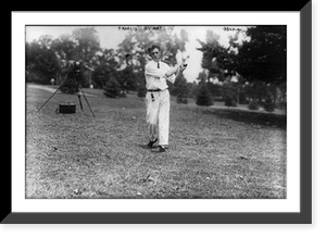 Sports - Golf - Francis Ouimet swinging golf club, Historic Reproduction