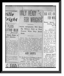 28 pages of clippings from various U.S. and French newspapers concerning aviation activites of Wright Brothers between 1903 and 1909 - 24, Historic Reproduction