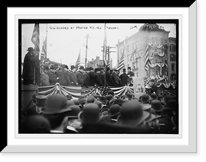 Historic Framed Print, Gov. Hughes at opening of N.Y. - N.J. tunnel,  17-7/8" x 21-7/8"