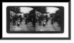 Historic Framed Print, Where the picturesque Arabs throng, the market, Tangier, Morocco,  17-7/8" x 21-7/8"
