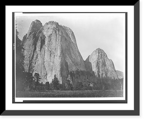 Historic Framed Print, [Cathedral Rock, Yosemite Valley, Calif.],  17-7/8" x 21-7/8"