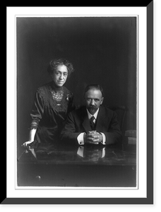 Francisco Indalecio Madero, Pres. Mexico, 1873-1913, and wife; she is standing and he is seated at desk Classic, Vintage Wall Art