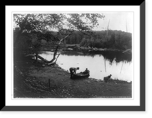 Adirondack Mountains, N.Y.: Raquette River below Long Lake, Historic Print