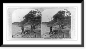 Historic Framed Print, The shadoof, the crudest method of lifting water from the Nile, Egypt.,  17-7/8" x 21-7/8"