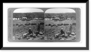 Historic Framed Print, Irrigation in Nile Valley, and circular thrashing floors, Egypt,  17-7/8" x 21-7/8"