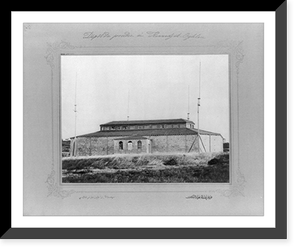 Historic Framed Print, [The ammunition magazine in the Pen Kuyrucak].the photograph studio of the Imperial School of Engineering.,  17-7/8" x 21-7/8"