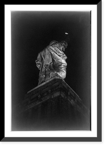 Historic Framed Print, [Perspective studies at night from the promenade of the Statue of Liberty, Bedloe's Island, New York City],  17-7/8" x 21-7/8"