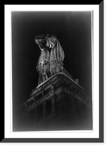 Historic Framed Print, [Perspective studies at night from the promenade of the Statue of Liberty, Bedloe's Island, New York City] - 2,  17-7/8" x 21-7/8"