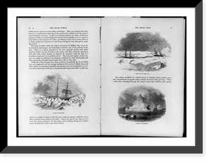 3 illustrations of ships and icebergs, Antique Poster