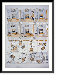 Wee Willie Winkie's world. They are all dozing comfortably. by Lyonel Feininger Hans takes a survey of the scenery.K Pommerhanz, Munich, Vintage Wall Art