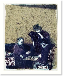 Black & White Photo - La partie de dames - Great Gift for History Buffs