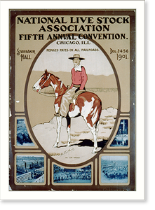 Vintage Americana Print - Chicago, Illinois - National Live Stock