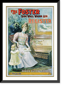 Vintage Americana Print - The Foster Side Wall Warm Air Register