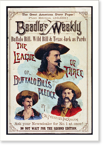 Black & White Photo - Buffalo - Beadle's Weekly - Framed Wall Art Gift Idea