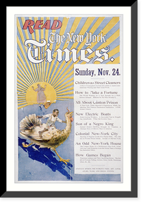 Read the New York Times, Sunday Nov. 24 Classic, Antique Print