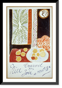 Nice: travail a joie, H. Matisse. Nice, Edit&eacute; par le Syndicat d' Initiative du Nice et l'Union M&eacute;dit&eacute;rran&eacute;enne pour l'art moderne, 1947, Vintage Poster