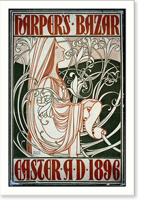 Vintage Americana Print - Easter - Harper's Bazaar, - A.D, 1896 (2)