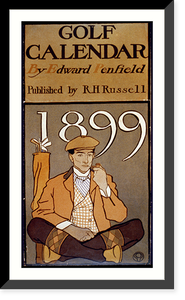Golf Calendar, Antique Poster