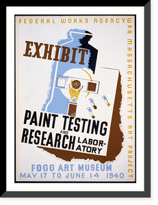Historic Framed Print, Exhibit Paint testing and research laboratory : Fogg Art Museum.,  17-7/8" x 21-7/8"