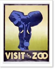 Black & White Photo - Visit the zoo - Framed Wall Art Gift Idea