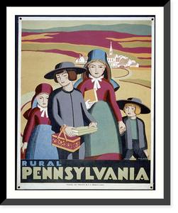 Historic Framed Print, Rural Pennsylvania.Katherine Milhous.,  17-7/8" x 21-7/8"