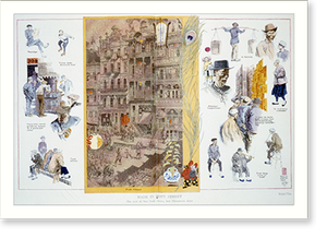 Vintage Street Scene - New York City - Made in Mott Street