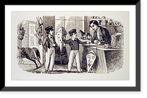 2 boys with kites and man in toy shop - 2, Historic Reproduction