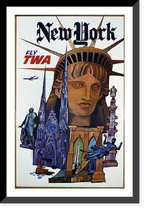 New York - Fly TWA, Historic Reproduction