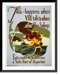 This happens when you talk to others about ship sailings Let's make New Orleans a safe port of departure.John McCrady, Antique Print