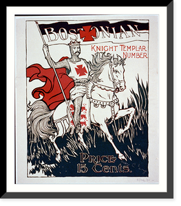 Historic Framed Print, Bostonian : knight templar number.Vesper L. George,  17-7/8" x 21-7/8"