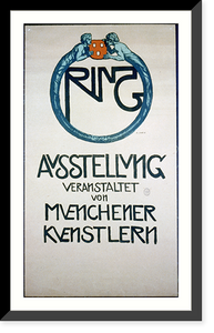 Historic Framed Print, Ring: Ausstellung veranstaltet von Muenchener Kuenstlern.A. Jank,  17-7/8" x 21-7/8"