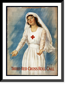 Historic Framed Print, Third Red Cross roll call.Haskell Coffin.,  17-7/8" x 21-7/8"