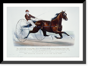 Black & White Photo - The celebrated trotting mare Huntress, 1872