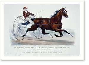 Black & White Photo - The celebrated trotting mare Huntress, 1872
