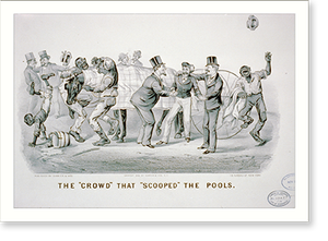 Vintage Americana Print - The Crowd that Scooped the pools