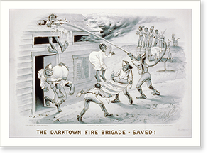Historic Photo Print - The darktown fire brigade-saved!
