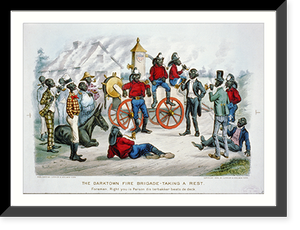 Historic Photo Print - The darktown fire brigade-taking a rest