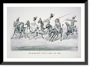 Historic Framed Print, The darktown riding class-the trot,  17-7/8" x 21-7/8"