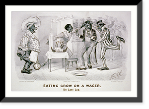 Historic Framed Print, Eating crow on a wager: De last lap,  17-7/8" x 21-7/8"