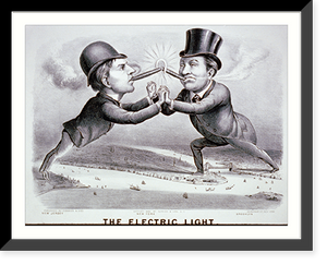 Historic Framed Print, The Electric light,  17-7/8" x 21-7/8"