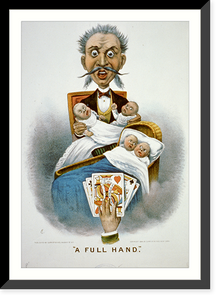 Historic Framed Print, A full hand"",  17-7/8" x 21-7/8"