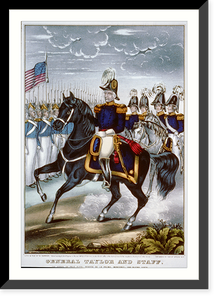 General Taylor and staff: the heroes of Palo Alto, Reseca de la Palma, Monterey, and Buena Vista, Historic Print